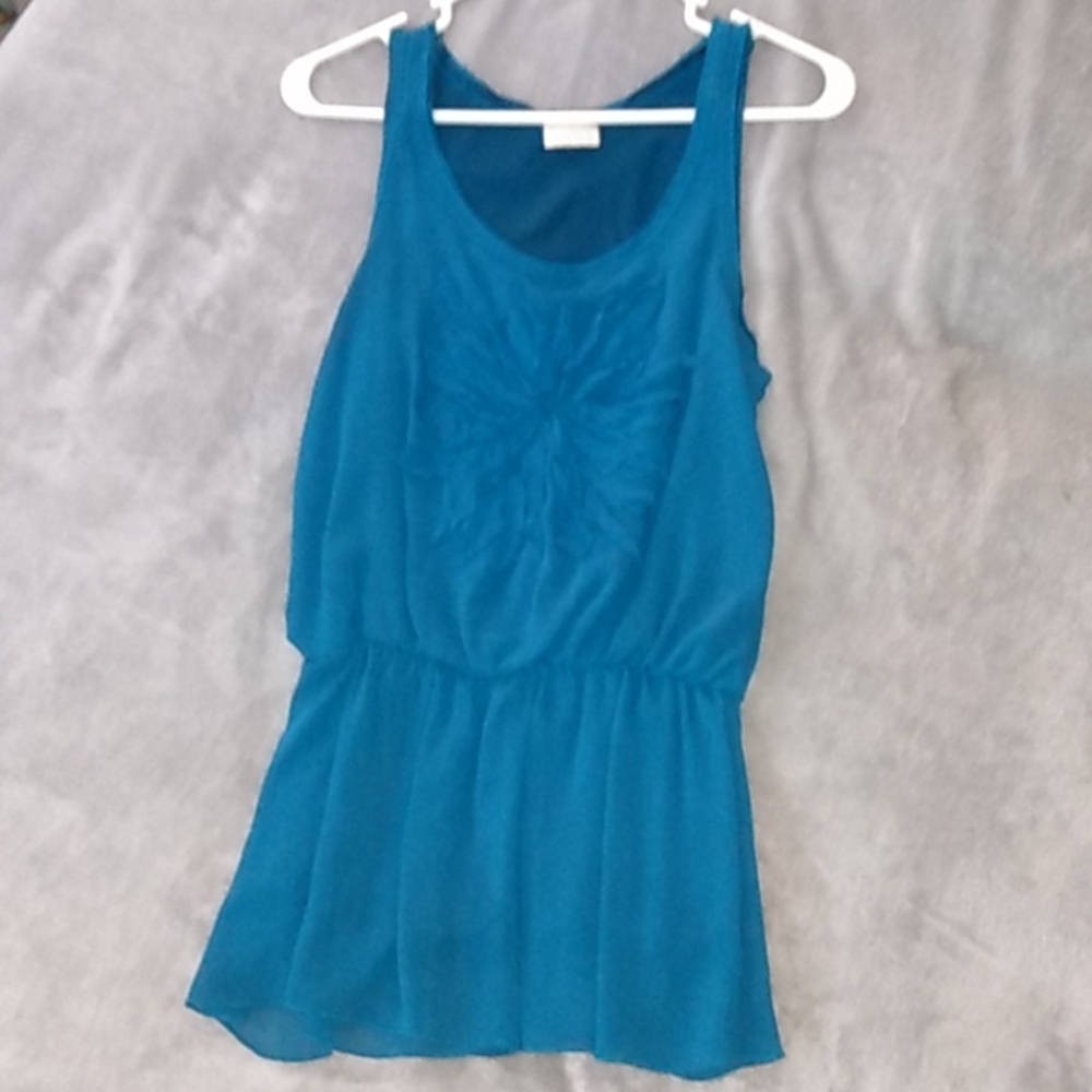 Blue tank top dressy shirt